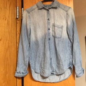 American eagle denim button down